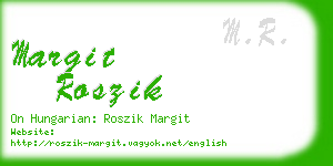 margit roszik business card